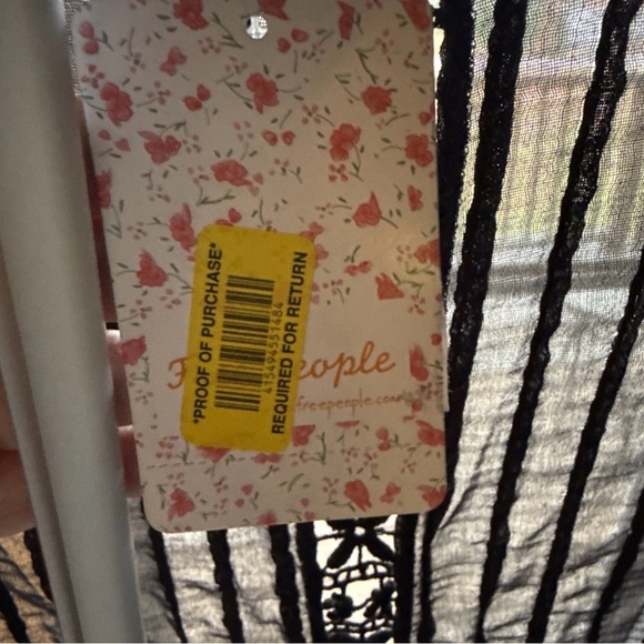 $128 Free People XS/small Distressed Black Willow Reverse High Low Kimono shrug - Picture 7 of 8